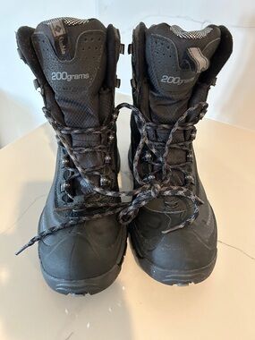 Columbia Black and Gray Waterproof Winter Boots